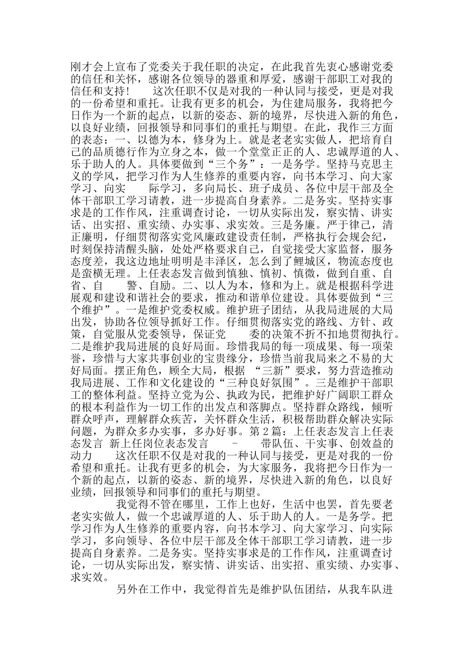 新上任表态发言_第2页