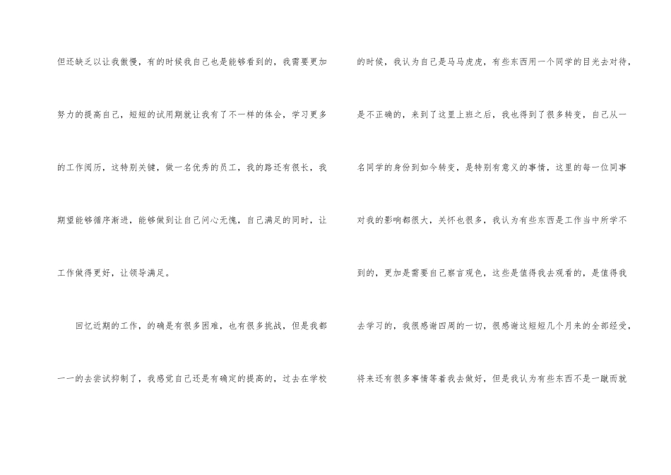 新人试用期转正工作总结_第2页