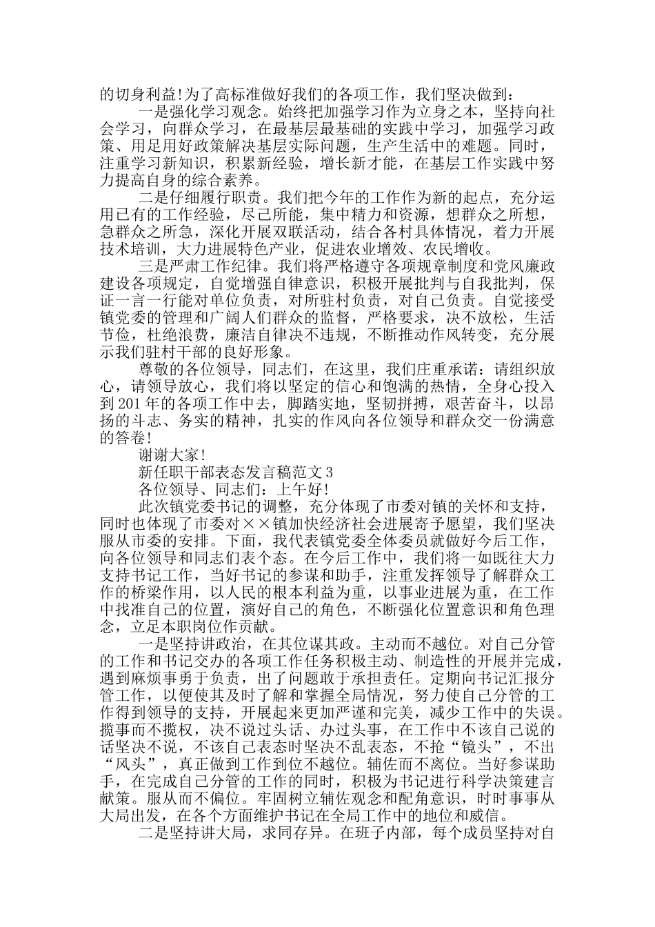 新任职谈话表态发言稿_第2页