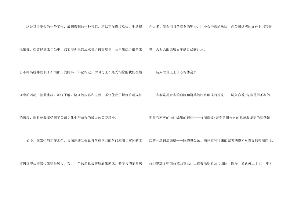 新入职员工工作报告总结五篇_第2页