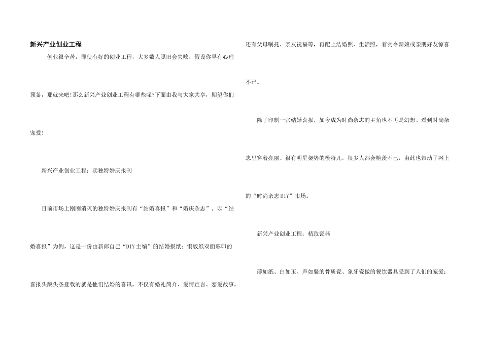 新兴产业创业项目_第1页