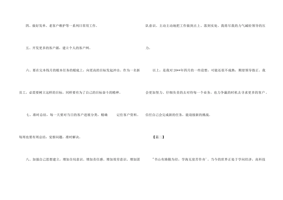 新员工个人工作计划报告_第2页
