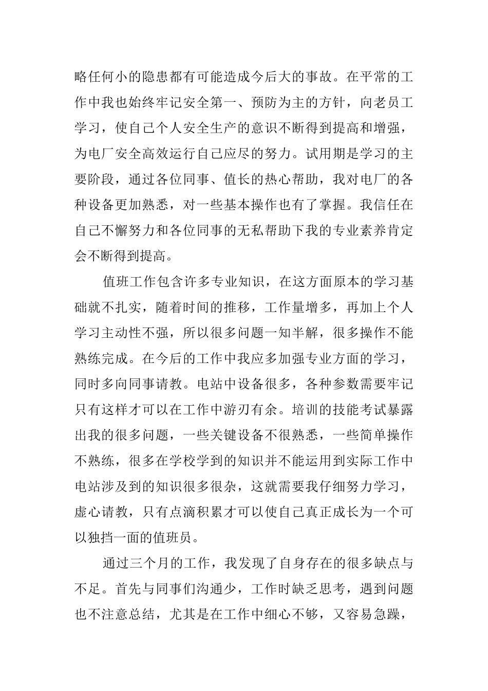 新员工个人试用期转正工作总结大全_第2页