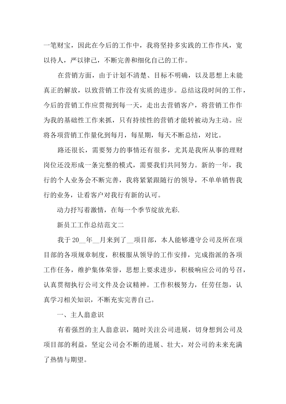 新员工工作总结范文_第3页