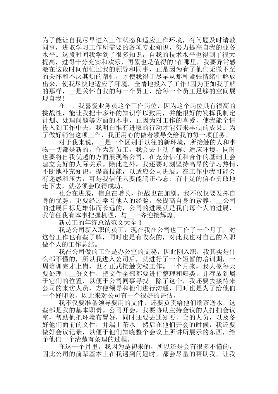 新员工的年终总结范文大全_第2页