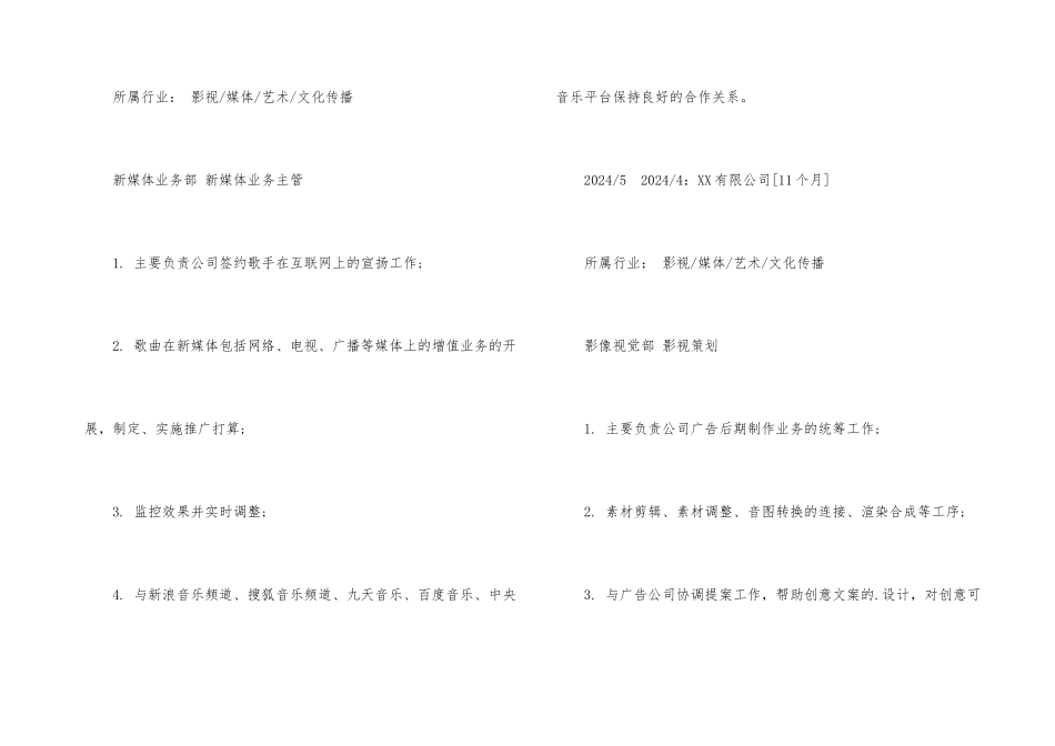 新媒体业务主管专业简历_第3页