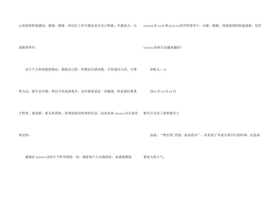新年公司员工辞职报告6篇_第2页