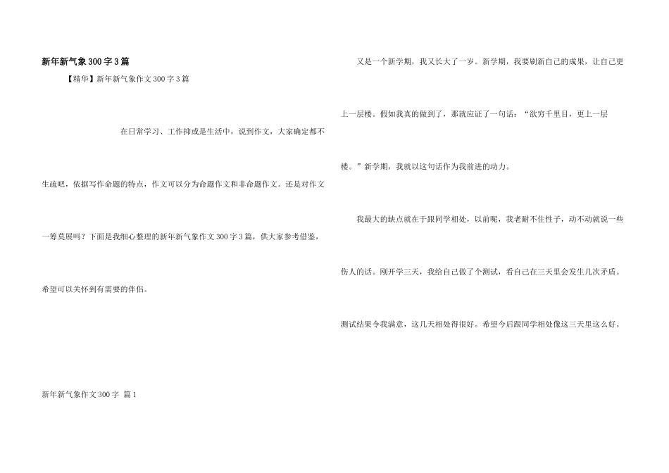 新年新气象300字3篇_第1页