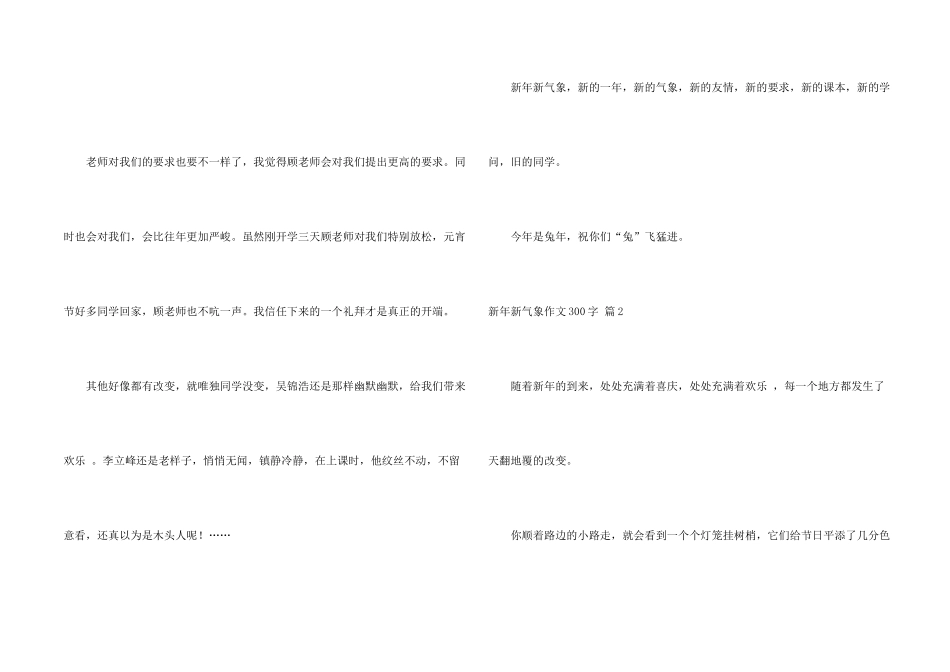 新年新气象300字3篇_第2页