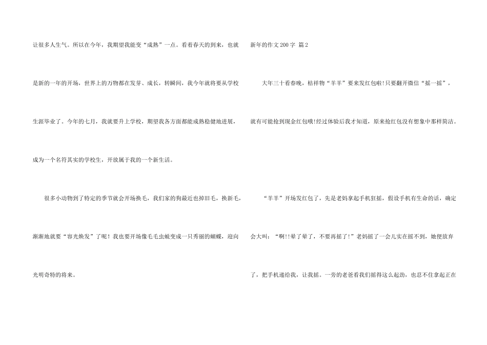 新年的200字锦集10篇_第2页