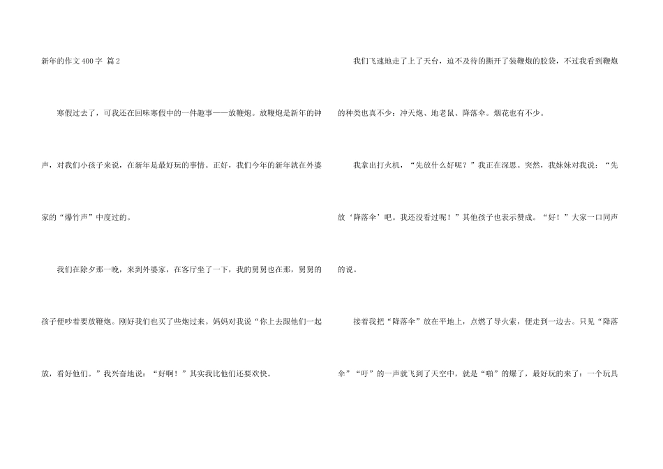 新年的400字锦集五篇_第3页