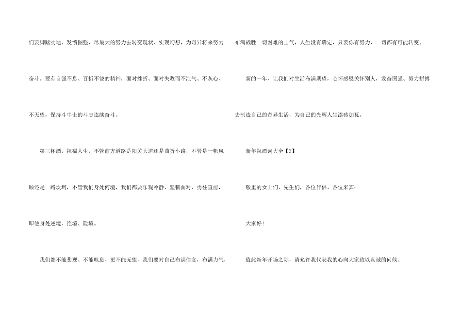 新年祝酒词大全_第3页