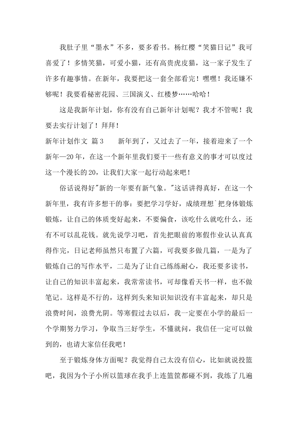 新年计划作文锦集7篇_第3页