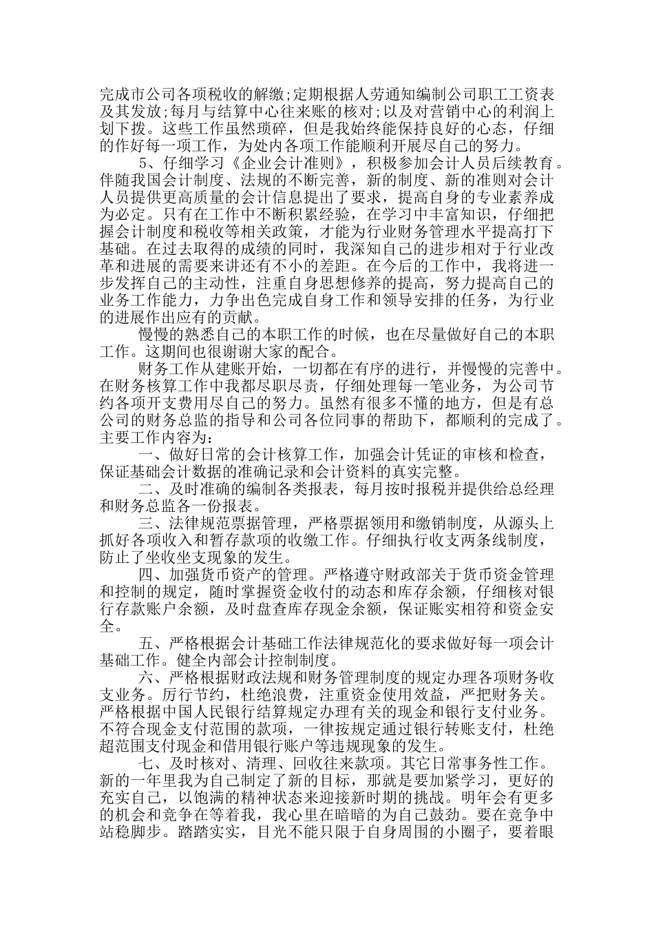 新手会计工作总结_第3页