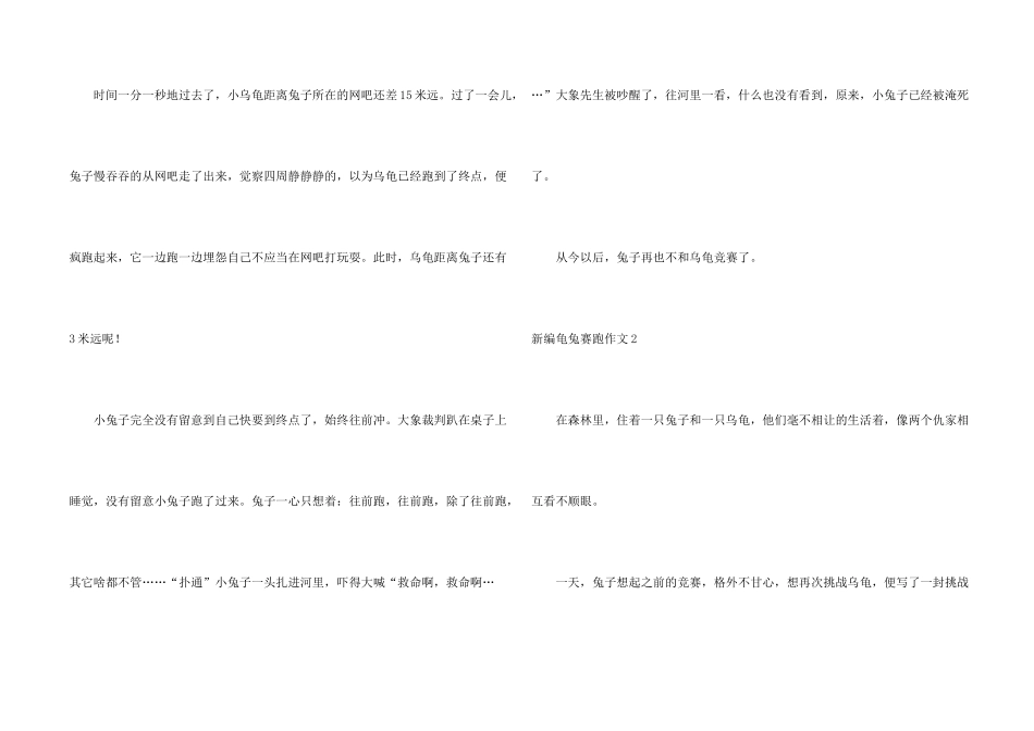 新编龟兔赛跑15篇_第2页