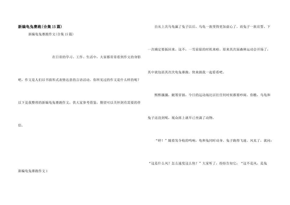 新编龟兔赛跑_第1页