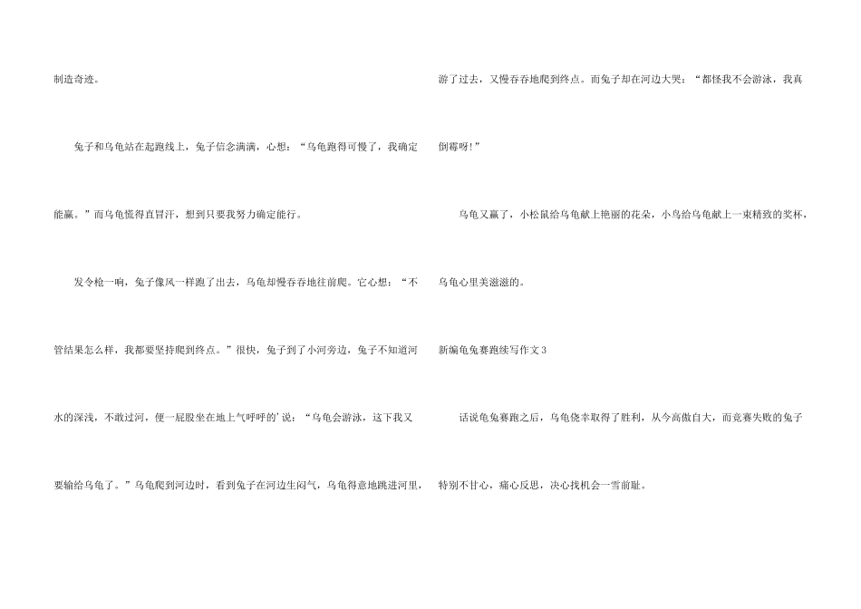 新编龟兔赛跑续写_第3页