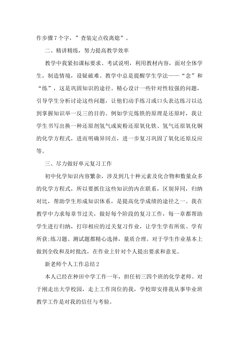 新老师个人工作总结范本10篇_第2页