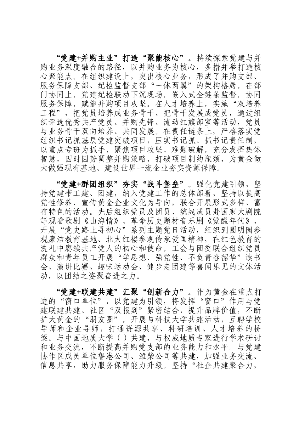 国企党建经验交流：党建深融互促新格局引领高质量发展_第2页