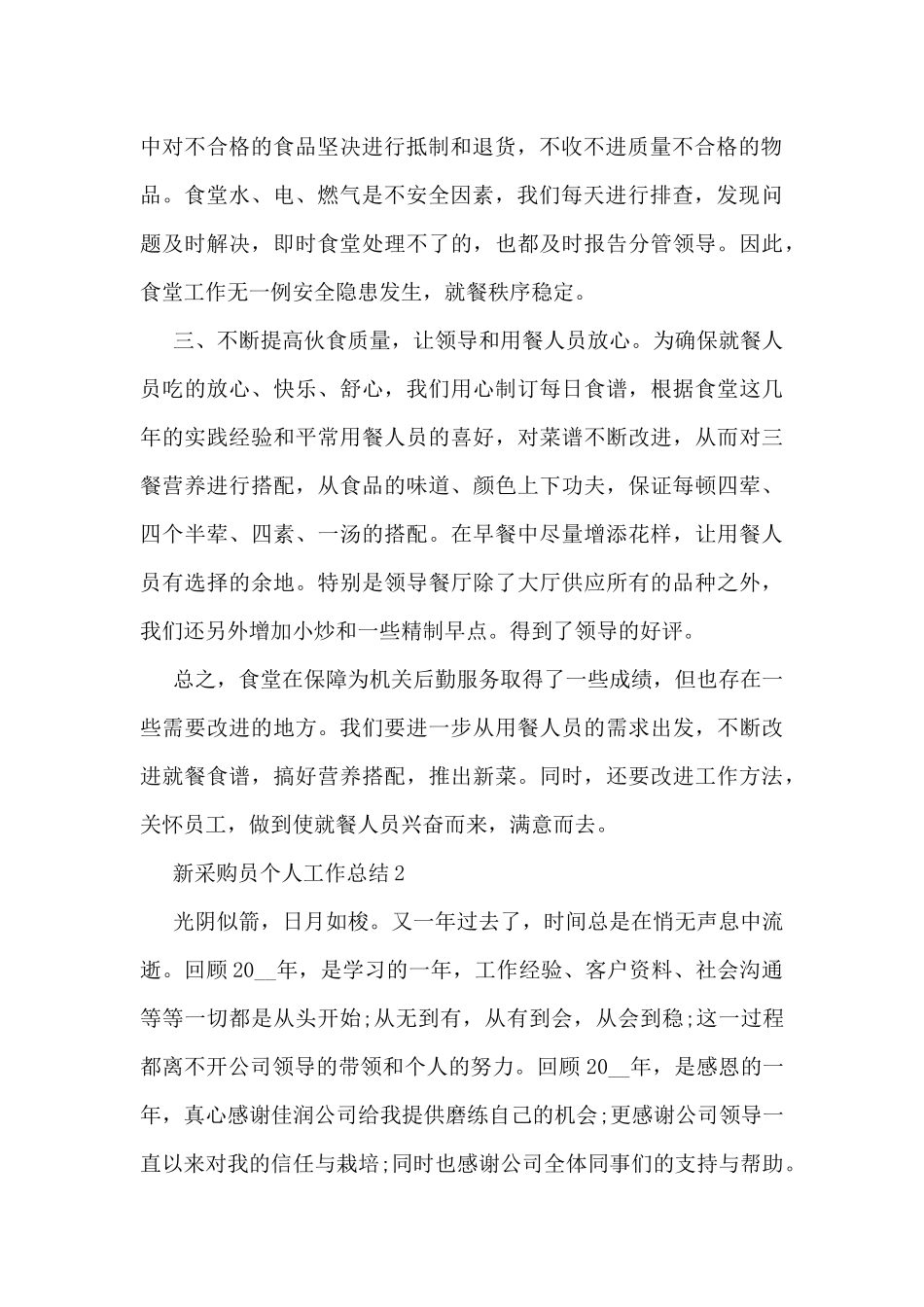 新采购员个人工作总结范本10篇_第2页