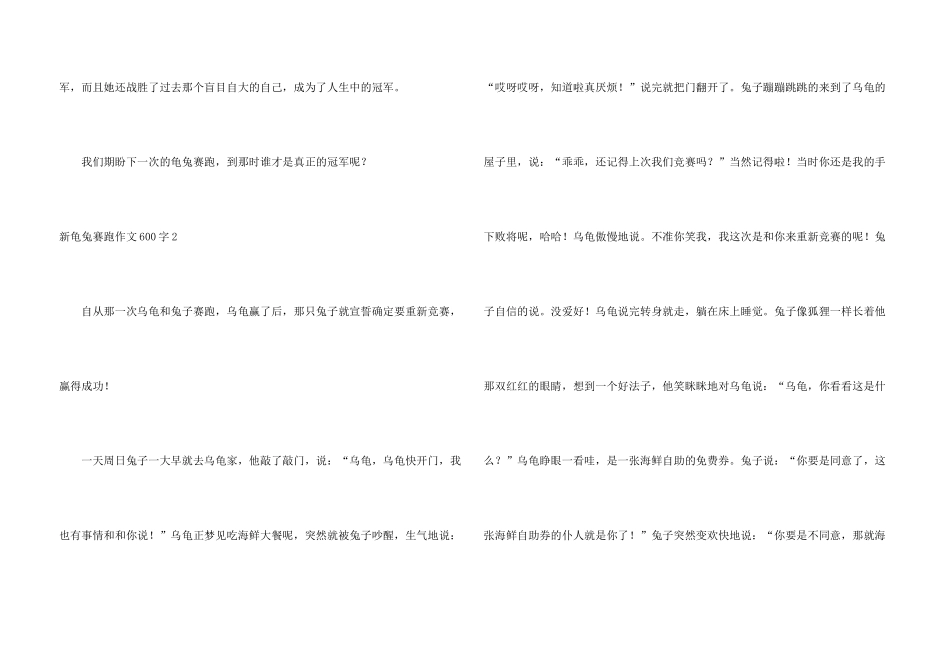 新龟兔赛跑600字_第3页