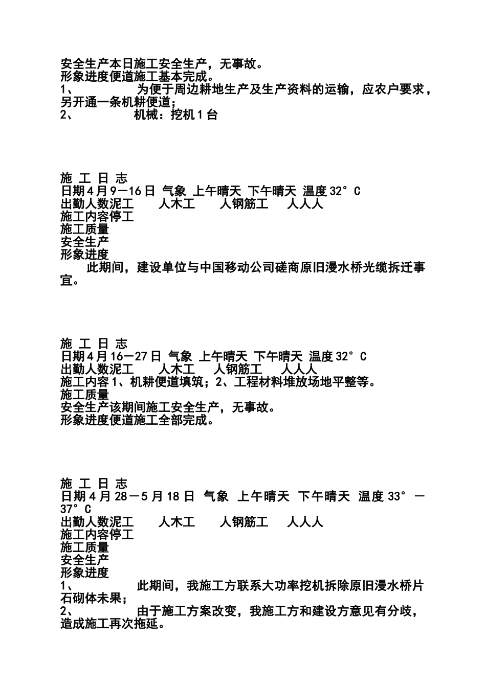 施工日志范文_第2页