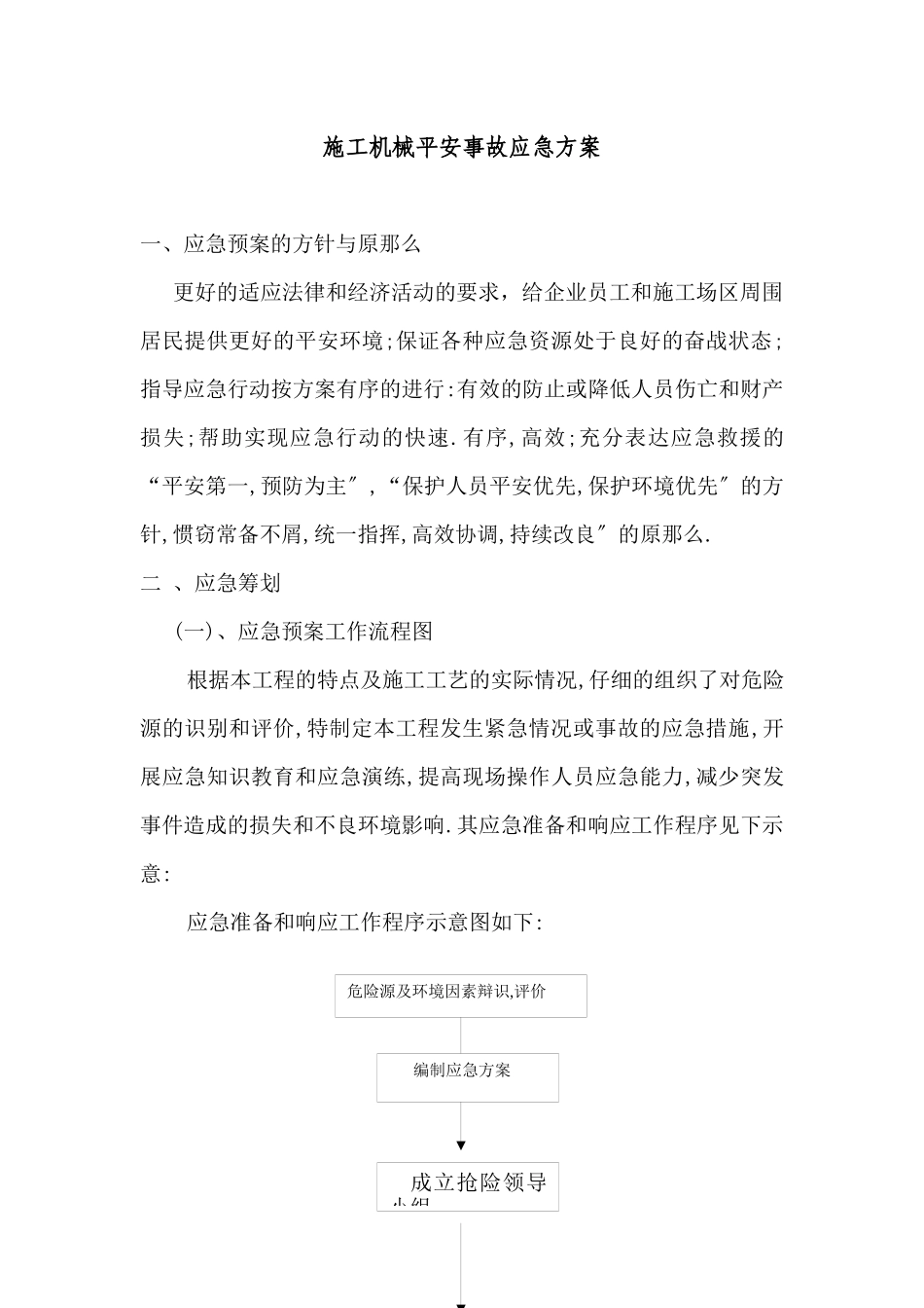 施工机械安全事故应急方案_第1页