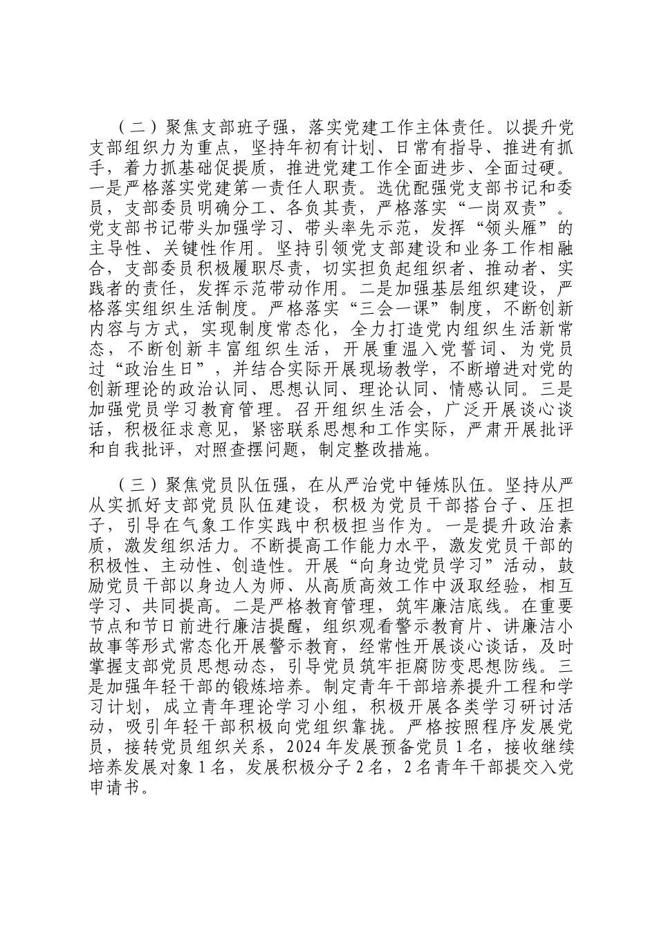 基层党支部书记抓基层党建工作述职报告_第2页