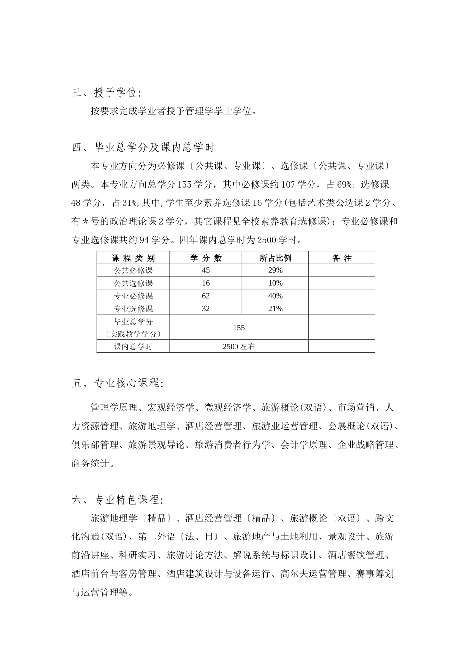 旅游学院旅游管理专业培养方案简析_第2页