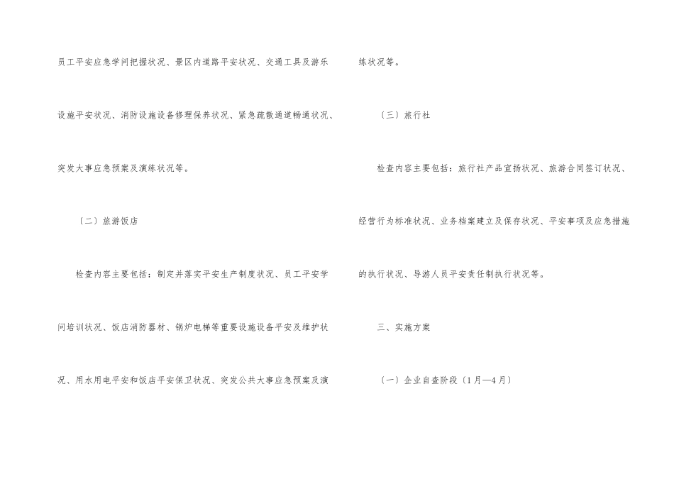 旅游系统2024年安全生产检查计划_第2页