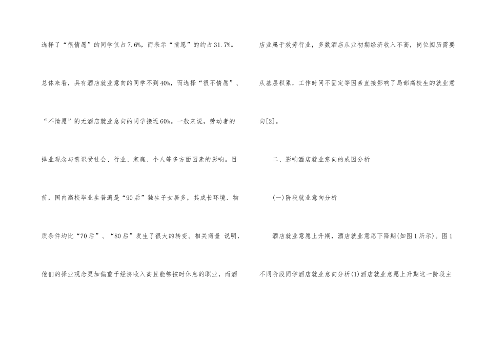 旅游管理酒店就业意向分析_第2页