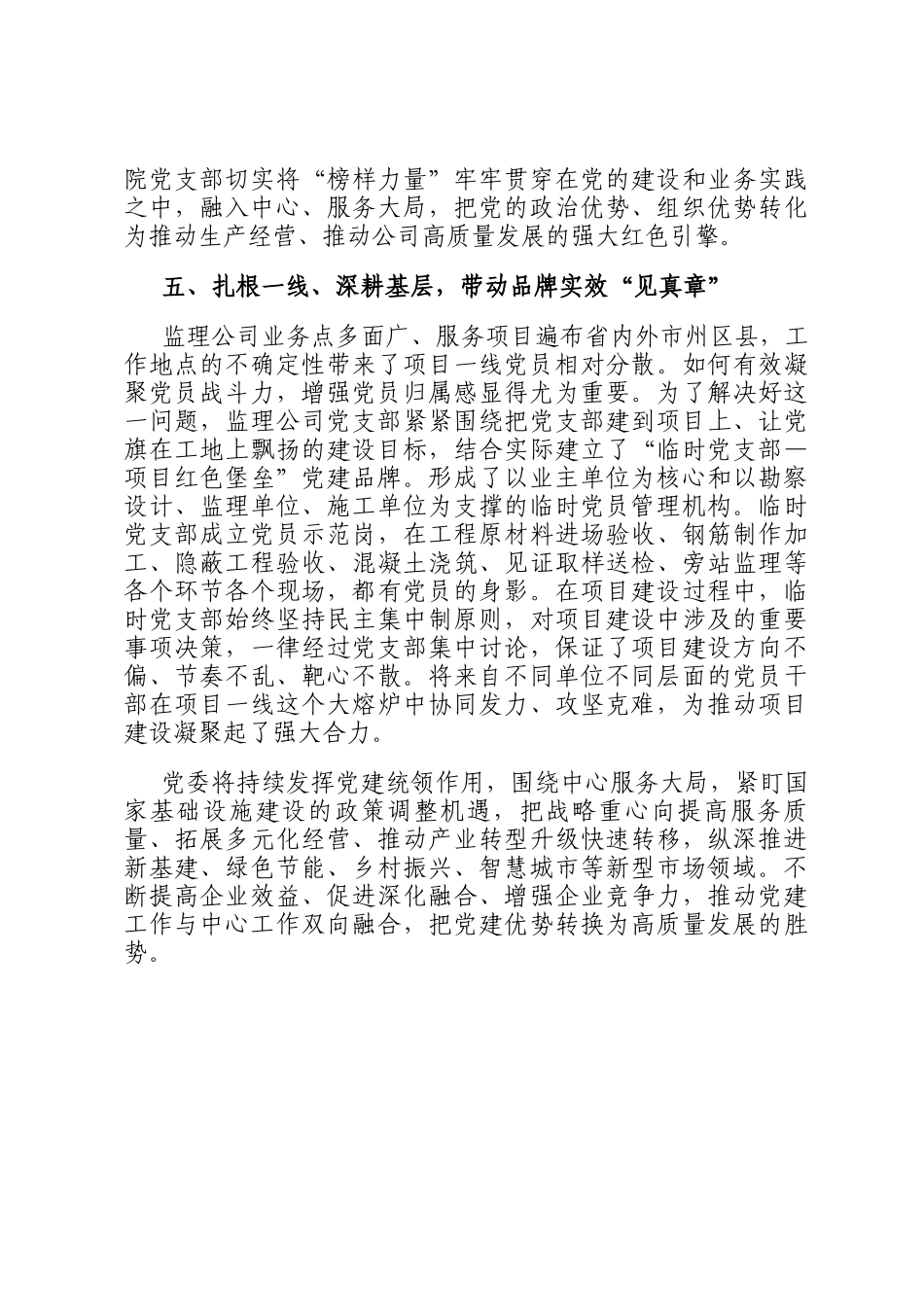 经验交流：打造党建品牌矩阵 助力企业行稳致远_第3页