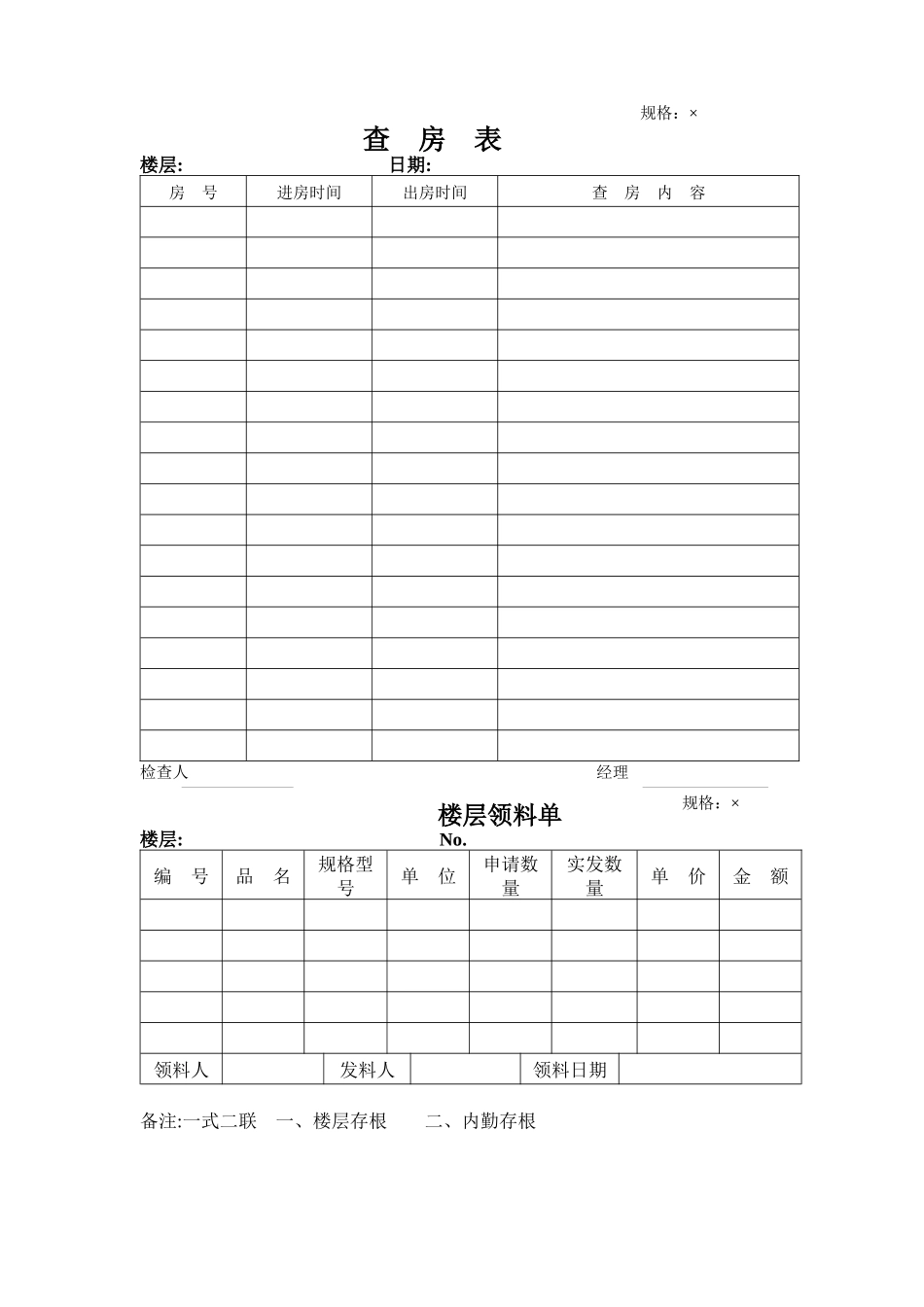 星级酒店客务部综合表格_第2页