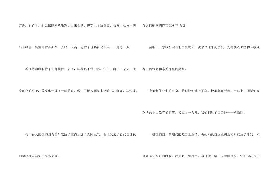 春天的植物的300字三篇_第2页