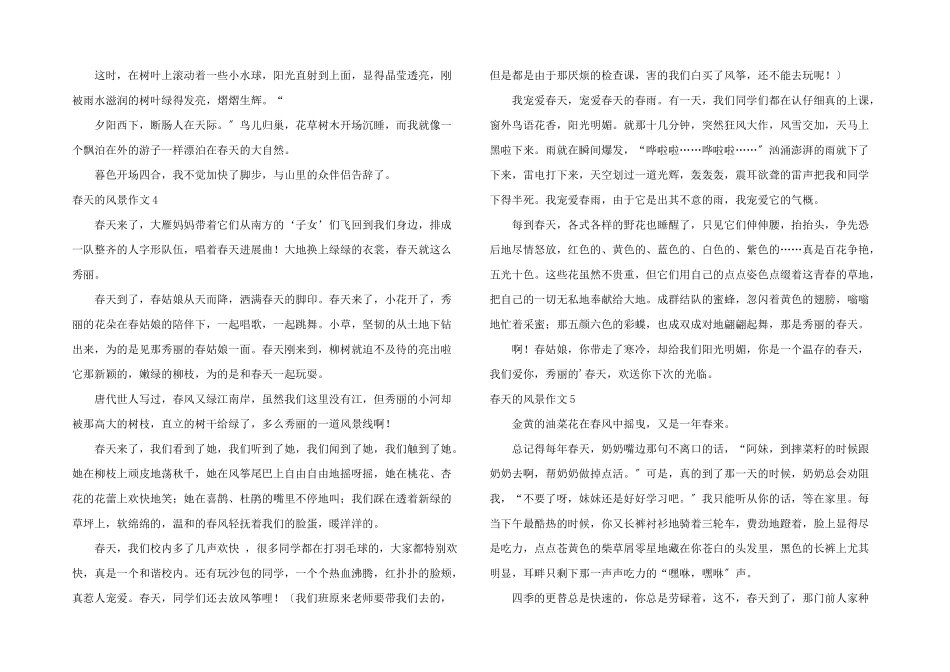 春天的风景5篇_第3页