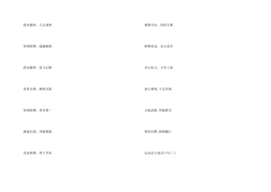 春季学校运动会入场口号_第3页