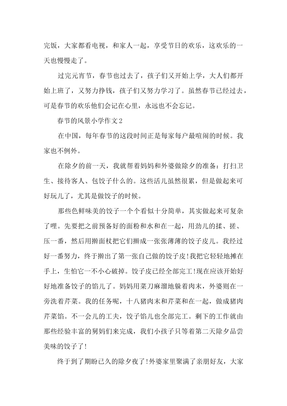 春节的风景小学作文5篇_第2页