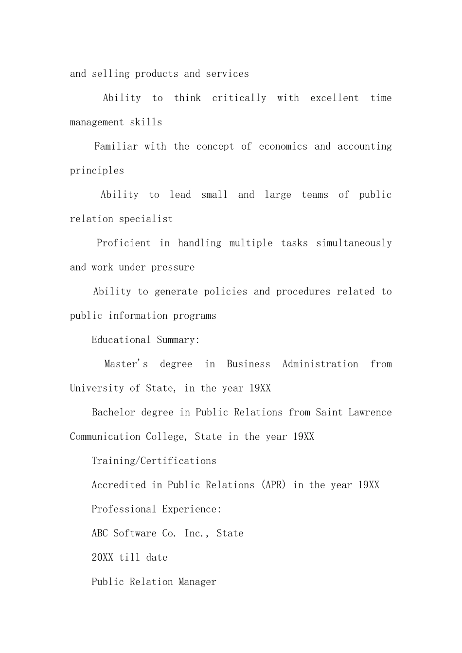 普通的个人简历英文版_第2页