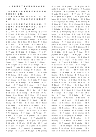 普通话水平测试用必读轻声词语表+儿化音表+60篇朗读篇目