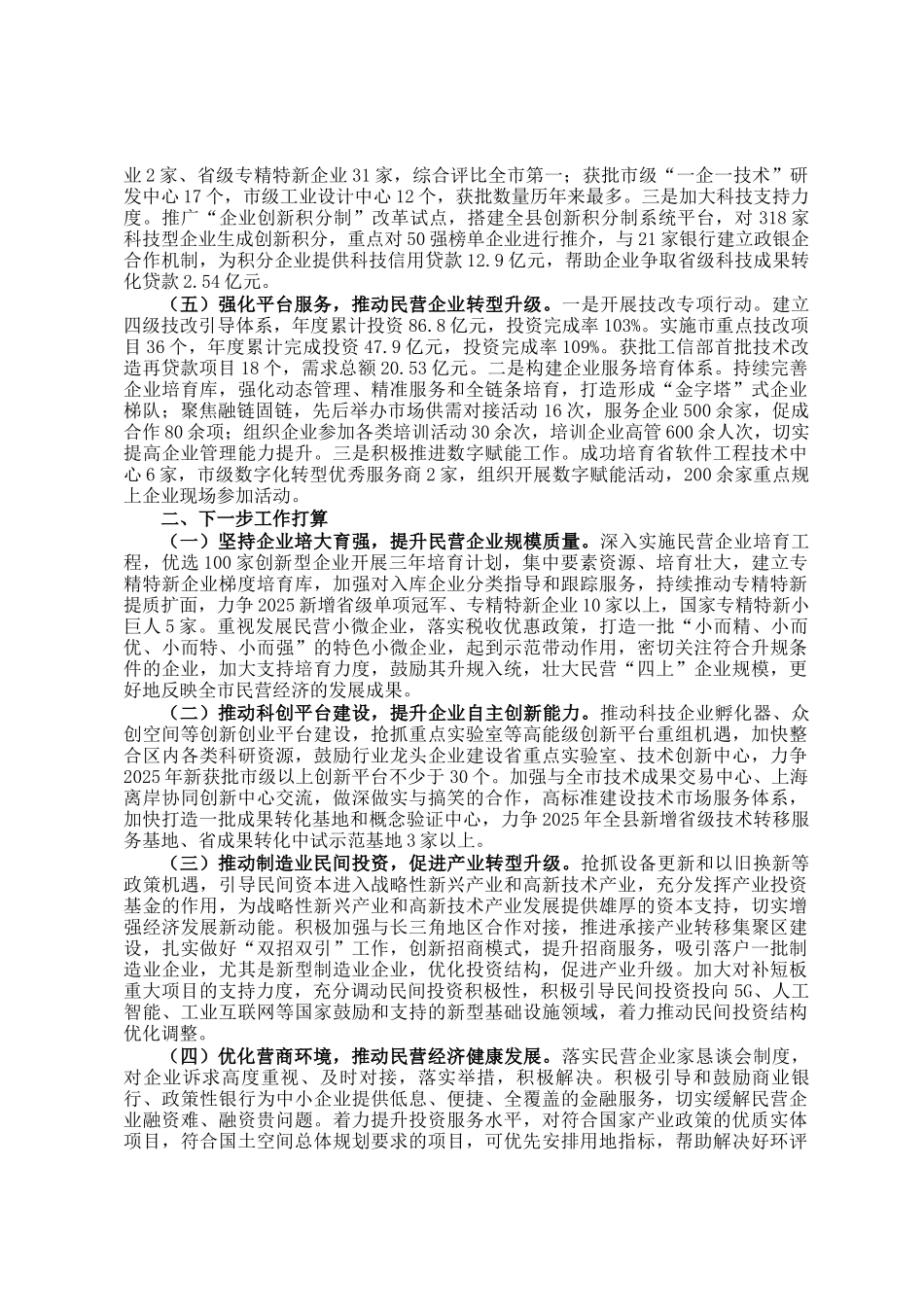 全县民营经济发展工作情况总结_第2页