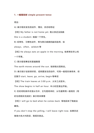 高中英语16种时态精讲