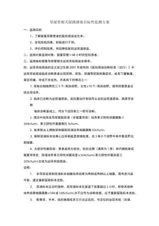 导尿管相关尿路感染目标性监测方案