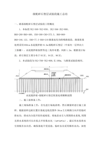 级配碎石垫层试验段施工总结