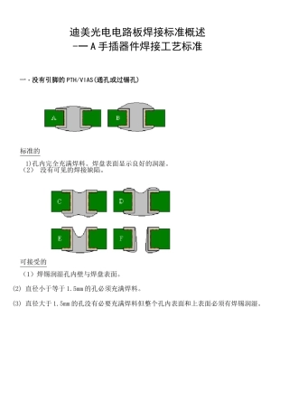 电子元器件焊接规范标准