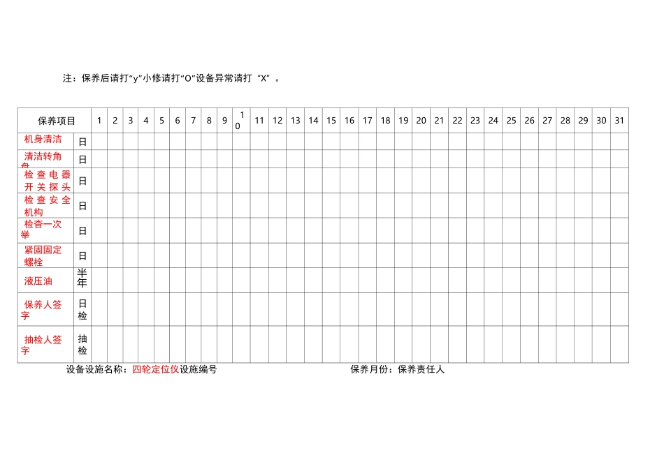 汽车维修设备保养记录_第2页