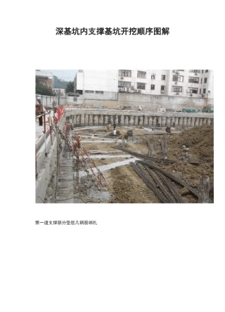 深基坑内支撑基坑开挖顺序图解