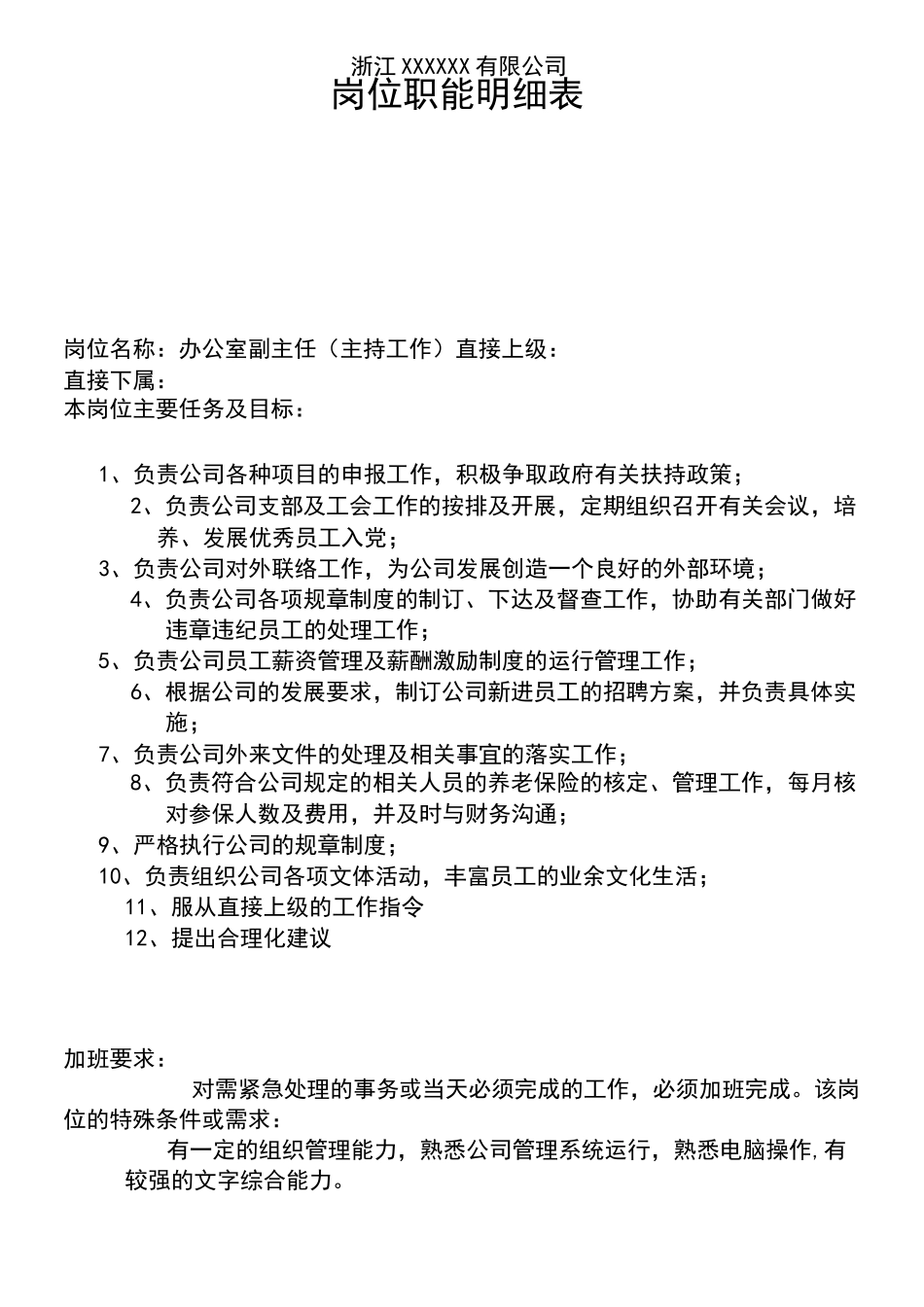 岗位职能明细表_第2页
