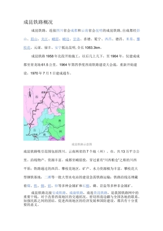 成昆铁路概况