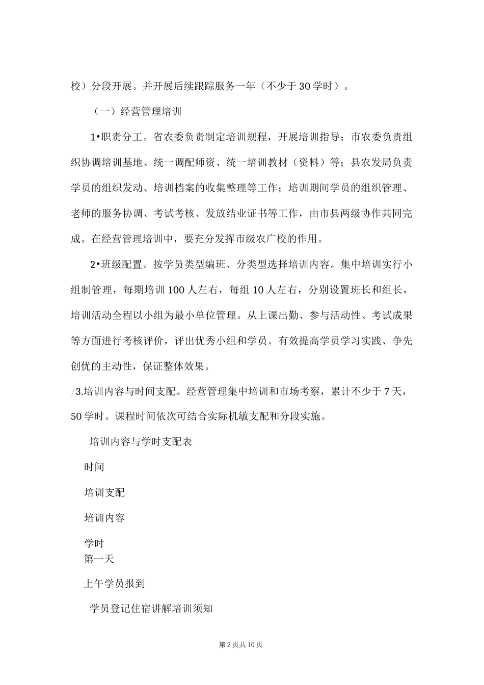 新型农业经营主体带头人培训规程(Word最新版)_第2页