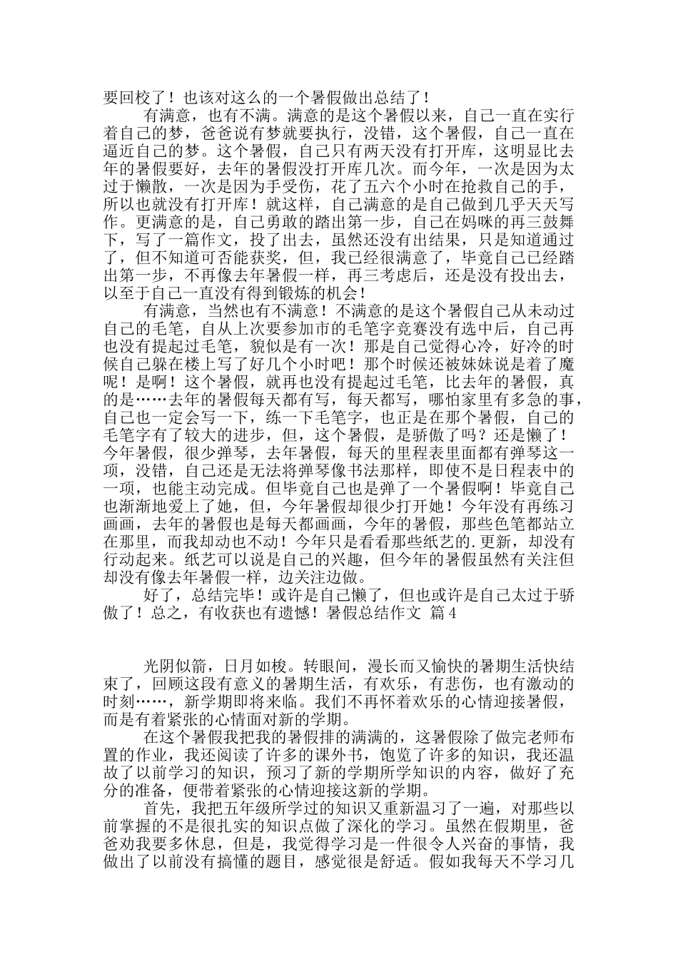 暑假总结作文合集9篇_第2页